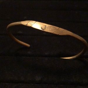 Handmade Metal Bracelet Initial J 8.25”